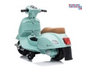 [H1] Motorek, skuter VESPA na akumulator 30W 6V/4.5Ah - skórzane siedzenia, licencja - miętowy