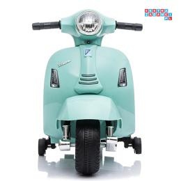 [H1] Motorek, skuter VESPA na akumulator 30W 6V/4.5Ah - skórzane siedzenia, licencja - miętowy
