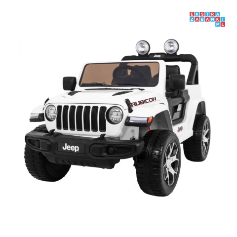 [JWR555] Jeep Wrangler Rubicon 4x45W 12V/14Ah EVA, pokrowiec, pilot, LED, MP3, BT - biały