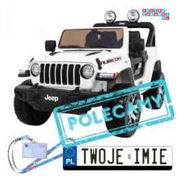 [JWR555] Jeep Wrangler Rubicon 4x45W 12V/14Ah EVA, pokrowiec, pilot, LED, MP3, BT - biały [S]