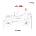 [JWR555] Jeep Wrangler Rubicon 4x45W 12V/14Ah EVA, pokrowiec, pilot, LED, MP3, BT - czerwony