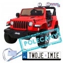 [JWR555] Jeep Wrangler Rubicon 4x45W 12V/14Ah EVA, pokrowiec, pilot, LED, MP3, BT - czerwony [S]