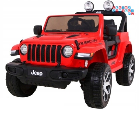 [JWR555] Jeep Wrangler Rubicon 4x45W 12V/14Ah EVA, pokrowiec, pilot, LED, MP3, BT - czerwony