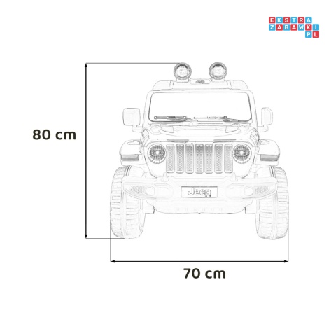[JWR555] Jeep Wrangler Rubicon 4x45W 12V/14Ah EVA, pokrowiec, pilot, LED, MP3, BT - różowy