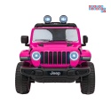 [JWR555] Jeep Wrangler Rubicon 4x45W 12V/14Ah EVA, pokrowiec, pilot, LED, MP3, BT - różowy