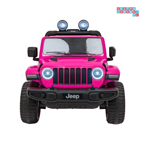 [JWR555] Jeep Wrangler Rubicon 4x45W 12V/14Ah EVA, pokrowiec, pilot, LED, MP3, BT - różowy