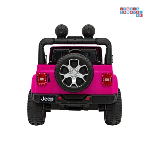 [JWR555] Jeep Wrangler Rubicon 4x45W 12V/14Ah EVA, pokrowiec, pilot, LED, MP3, BT - różowy