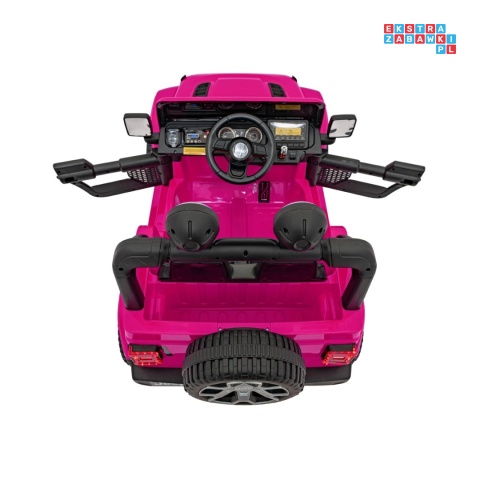 [JWR555] Jeep Wrangler Rubicon 4x45W 12V/14Ah EVA, pokrowiec, pilot, LED, MP3, BT - różowy