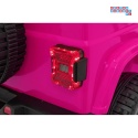[JWR555] Jeep Wrangler Rubicon 4x45W 12V/14Ah EVA, pokrowiec, pilot, LED, MP3, BT - różowy