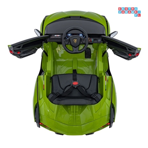 [QLS-6388] Lamborghini SIAN na akumulator 12V/7Ah 4x4 (2x18W 2x35W) ekoskóra pilot EVA LED - zielony