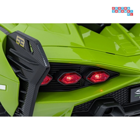 [QLS-6388] Lamborghini SIAN na akumulator 12V/7Ah 4x4 (2x18W 2x35W) ekoskóra pilot EVA LED - zielony