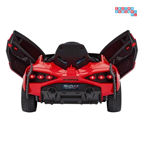 [QLS-6388] Lamborghini SIAN na akumulator 12V/7Ah 4x4 (2x18W 2x35W) ekoskóra pilot EVA LED - czerwony