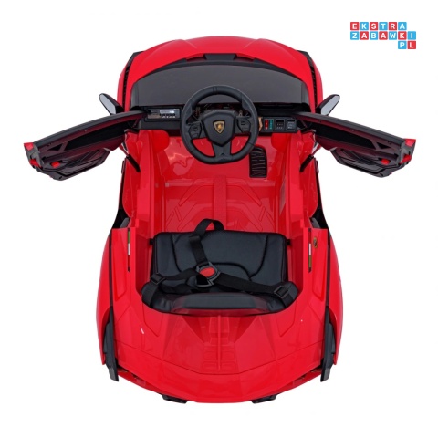 [QLS-6388] Lamborghini SIAN na akumulator 12V/7Ah 4x4 (2x18W 2x35W) ekoskóra pilot EVA LED - czerwony