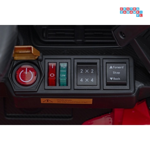 [QLS-6388] Lamborghini SIAN na akumulator 12V/7Ah 4x4 (2x18W 2x35W) ekoskóra pilot EVA LED - czerwony