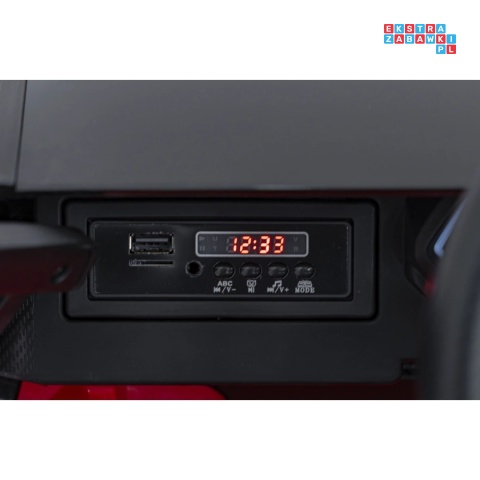 [QLS-6388] Lamborghini SIAN na akumulator 12V/7Ah 4x4 (2x18W 2x35W) ekoskóra pilot EVA LED - czerwony