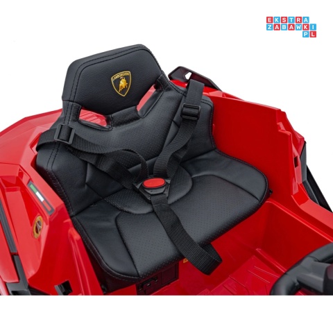 [QLS-6388] Lamborghini SIAN na akumulator 12V/7Ah 4x4 (2x18W 2x35W) ekoskóra pilot EVA LED - czerwony