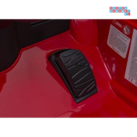 [QLS-6388] Lamborghini SIAN na akumulator 12V/7Ah 4x4 (2x18W 2x35W) ekoskóra pilot EVA LED - czerwony