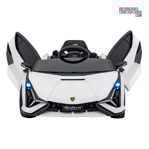 [QLS-6388] Lamborghini SIAN na akumulator 12V/7Ah 4x4 (2x18W 2x35W) ekoskóra pilot EVA LED - biały