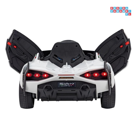 [QLS-6388] Lamborghini SIAN na akumulator 12V/7Ah 4x4 (2x18W 2x35W) ekoskóra pilot EVA LED - biały