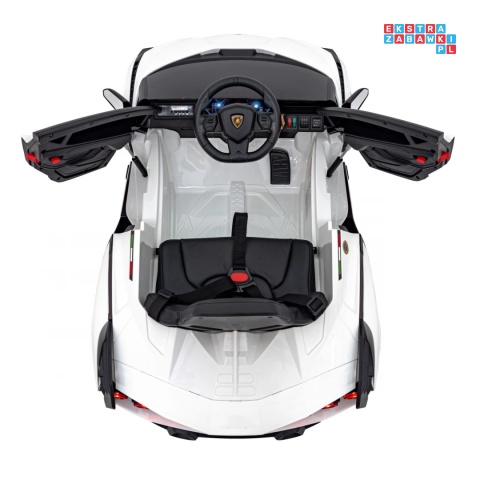 [QLS-6388] Lamborghini SIAN na akumulator 12V/7Ah 4x4 (2x18W 2x35W) ekoskóra pilot EVA LED - biały