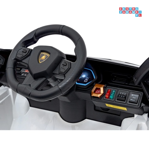 [QLS-6388] Lamborghini SIAN na akumulator 12V/7Ah 4x4 (2x18W 2x35W) ekoskóra pilot EVA LED - biały