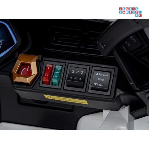 [QLS-6388] Lamborghini SIAN na akumulator 12V/7Ah 4x4 (2x18W 2x35W) ekoskóra pilot EVA LED - biały