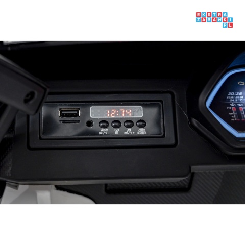 [QLS-6388] Lamborghini SIAN na akumulator 12V/7Ah 4x4 (2x18W 2x35W) ekoskóra pilot EVA LED - biały