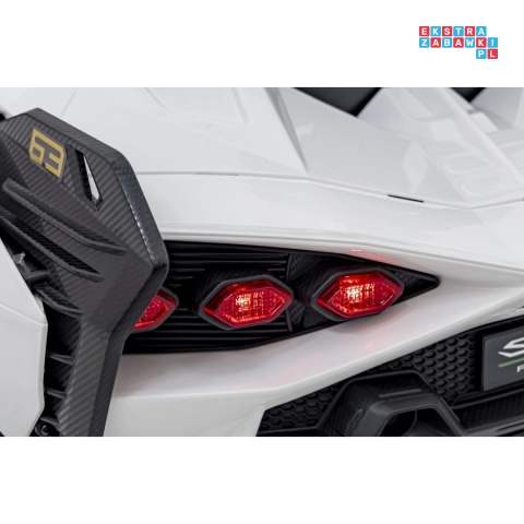 [QLS-6388] Lamborghini SIAN na akumulator 12V/7Ah 4x4 (2x18W 2x35W) ekoskóra pilot EVA LED - biały