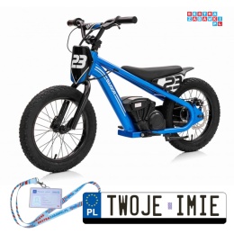 [BAIGOR-23] Motocykl Baigor Pro na akumulator 24V/250W wodoodporny z ekoskórą koła pompowane - niebieski
