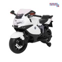 [PA.283] Motocykl BMW K1300S z kółkami pomocniczymi na akumulator 12V/5.5Ah dźwięki światła - biały
