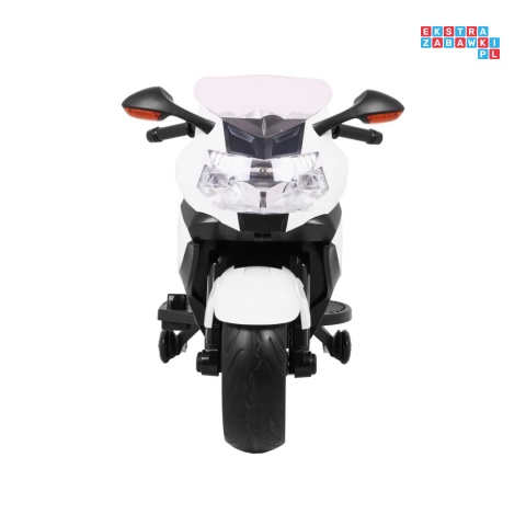 [PA.283] Motocykl BMW K1300S z kółkami pomocniczymi na akumulator 12V/5.5Ah dźwięki światła - biały
