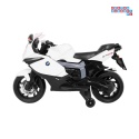 [PA.283] Motocykl BMW K1300S z kółkami pomocniczymi na akumulator 12V/5.5Ah dźwięki światła - biały