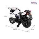 [PA.283] Motocykl BMW K1300S z kółkami pomocniczymi na akumulator 12V/5.5Ah dźwięki światła - biały