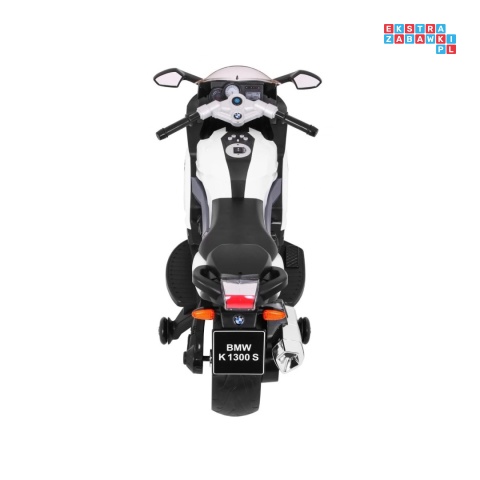 [PA.283] Motocykl BMW K1300S z kółkami pomocniczymi na akumulator 12V/5.5Ah dźwięki światła - biały
