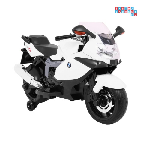 [PA.283] Motocykl BMW K1300S z kółkami pomocniczymi na akumulator 12V/5.5Ah dźwięki światła - biały