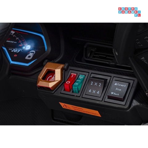 [QLS-6388] Lamborghini SIAN na akumulator 12V/7Ah 4x4 (2x18W 2x35W) ekoskóra pilot EVA LED - różowy