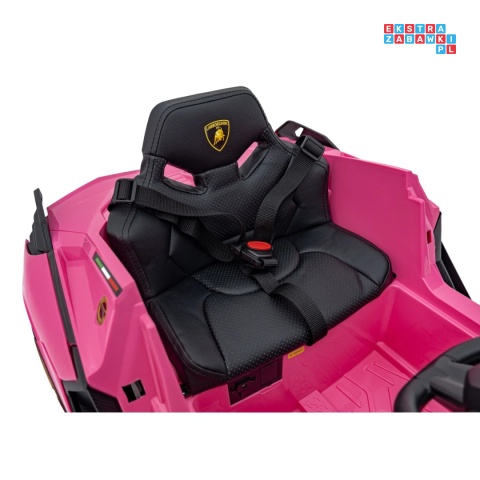 [QLS-6388] Lamborghini SIAN na akumulator 12V/7Ah 4x4 (2x18W 2x35W) ekoskóra pilot EVA LED - różowy