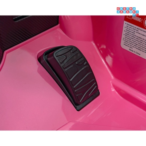 [QLS-6388] Lamborghini SIAN na akumulator 12V/7Ah 4x4 (2x18W 2x35W) ekoskóra pilot EVA LED - różowy