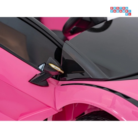 [QLS-6388] Lamborghini SIAN na akumulator 12V/7Ah 4x4 (2x18W 2x35W) ekoskóra pilot EVA LED - różowy
