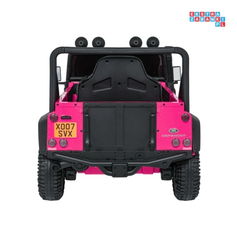 [QLS-8605] Land Rover Defender 110 SVX Concept na akumulator 2x100W 24V/7Ah EVA bluetooth ekoskóra - różowy