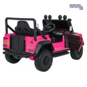 [QLS-8605] Land Rover Defender 110 SVX Concept na akumulator 2x100W 24V/7Ah EVA bluetooth ekoskóra - różowy