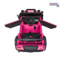 [QLS-8605] Land Rover Defender 110 SVX Concept na akumulator 2x100W 24V/7Ah EVA bluetooth ekoskóra - różowy