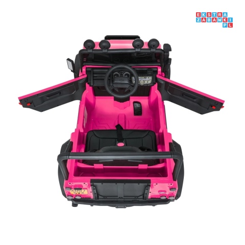 [QLS-8605] Land Rover Defender 110 SVX Concept na akumulator 2x100W 24V/7Ah EVA bluetooth ekoskóra - różowy