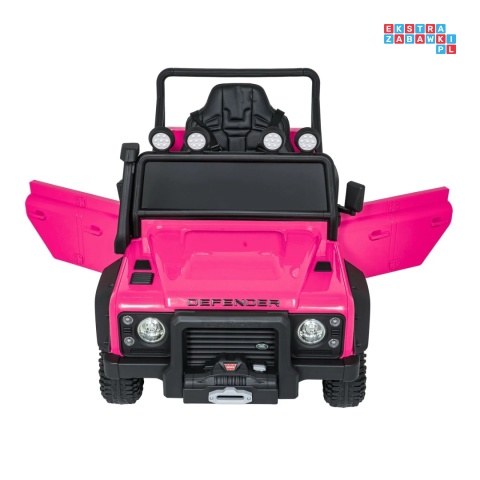 [QLS-8605] Land Rover Defender 110 SVX Concept na akumulator 2x100W 24V/7Ah EVA bluetooth ekoskóra - różowy