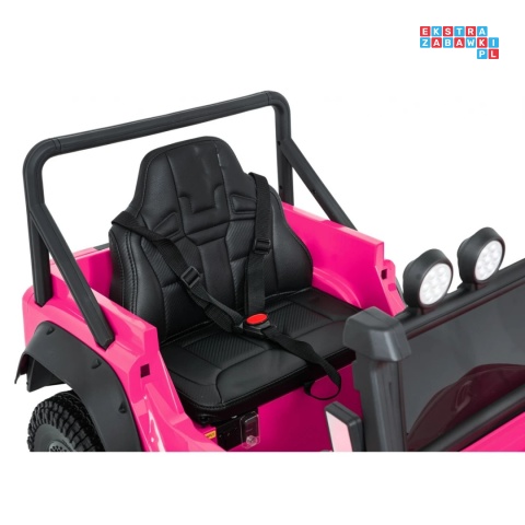 [QLS-8605] Land Rover Defender 110 SVX Concept na akumulator 2x100W 24V/7Ah EVA bluetooth ekoskóra - różowy