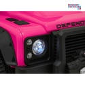 [QLS-8605] Land Rover Defender 110 SVX Concept na akumulator 2x100W 24V/7Ah EVA bluetooth ekoskóra - różowy