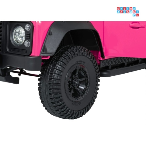 [QLS-8605] Land Rover Defender 110 SVX Concept na akumulator 2x100W 24V/7Ah EVA bluetooth ekoskóra - różowy