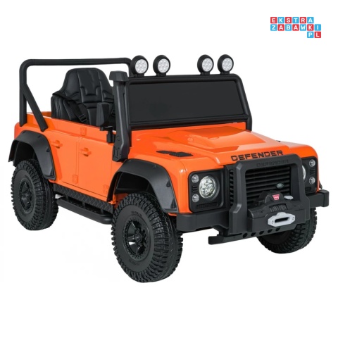 [QLS-8605] Land Rover Defender 110 SVX Concept na akumulator 2x100W 24V/7Ah EVA bluetooth ekoskóra - pomarańczowy