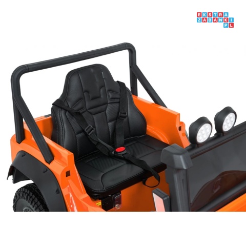 [QLS-8605] Land Rover Defender 110 SVX Concept na akumulator 2x100W 24V/7Ah EVA bluetooth ekoskóra - pomarańczowy