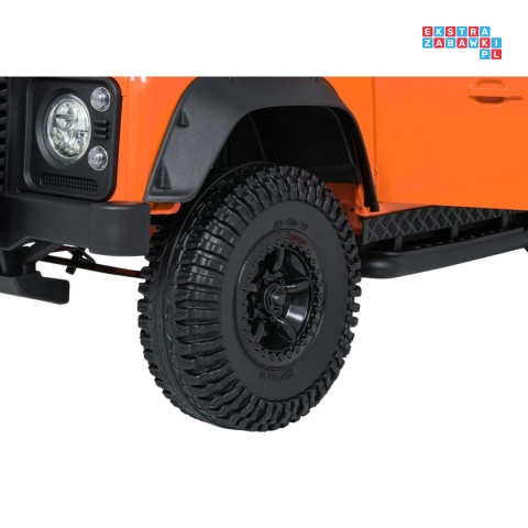 [QLS-8605] Land Rover Defender 110 SVX Concept na akumulator 2x100W 24V/7Ah EVA bluetooth ekoskóra - pomarańczowy